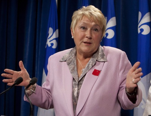 Pauline Marois back when she still wore a red square (photo Canadian Press)
