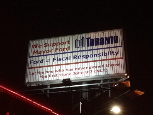 support rob ford billboard