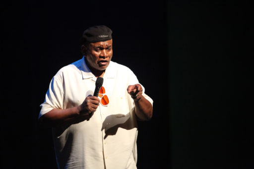 Host George Wallace (photo Felicia Michaels, courtesy Just for Laughs)